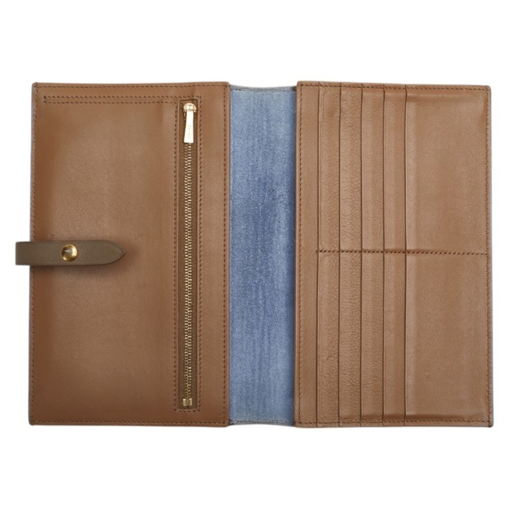 Celine Large Multi-Function Long Wallet In Blue A… - image 7